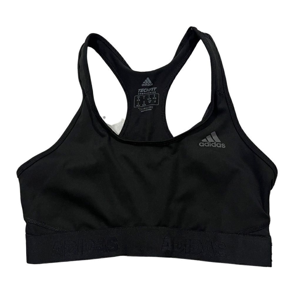 Adidas TechFit Black Racerback Sports bra Size Small